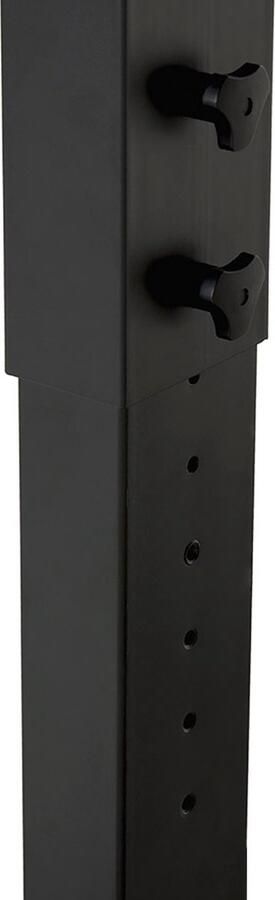 Alterego Design Alterego In hoogte verstelbare bureau 'OSMOSE' van notenhout en zwart metaal 160x80 cm