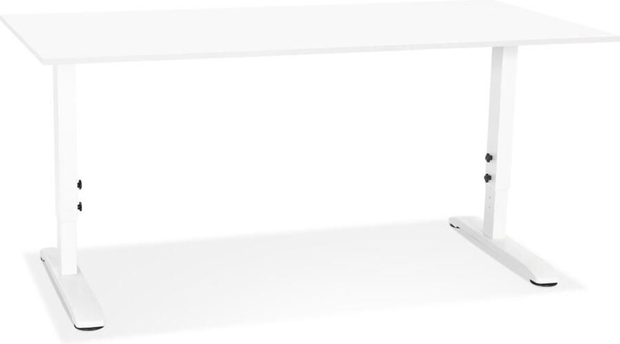Alterego Design Alterego OSMOSE In hoogte verstelbaar bureau Wit 160x80x67(86) cm