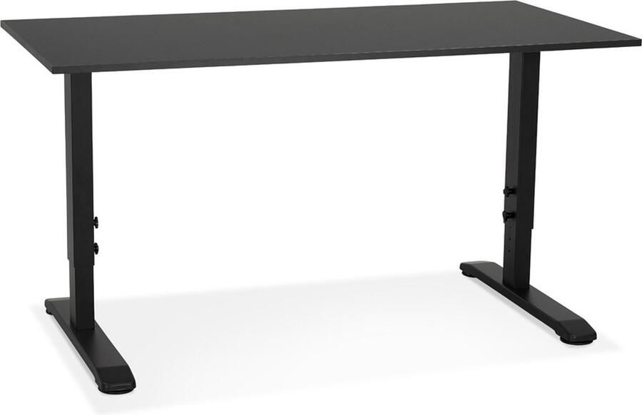 Alterego Design Alterego OSMOSE In hoogte verstelbaar bureau Zwart 140x80x67(86) cm