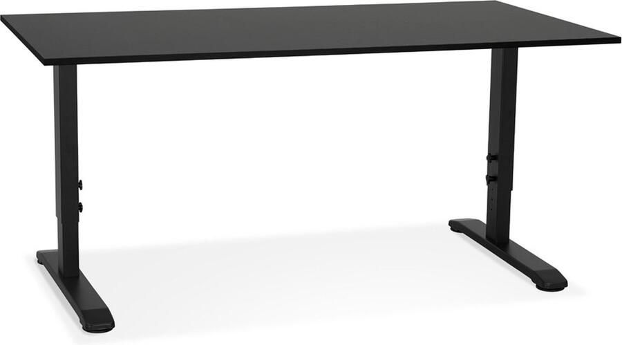Alterego Design Alterego OSMOSE In hoogte verstelbaar bureau Zwart 160x80x67(86) cm
