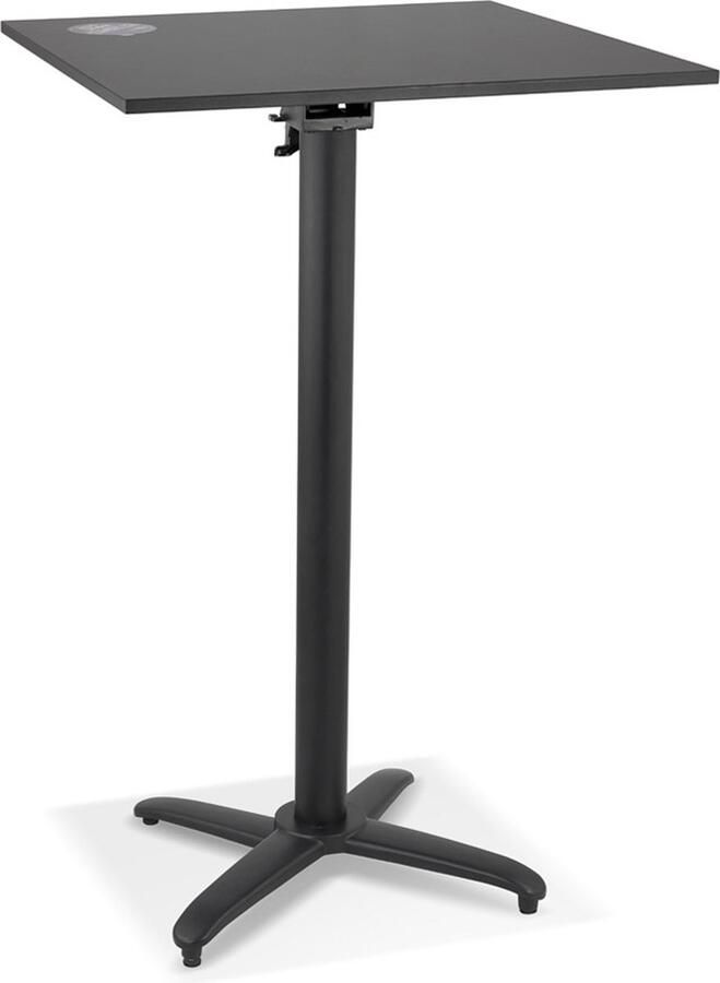 Alterego Design Alterego PENUMBRA Opvouwbare hoge tafel Zwart 68x68x111 6 cm