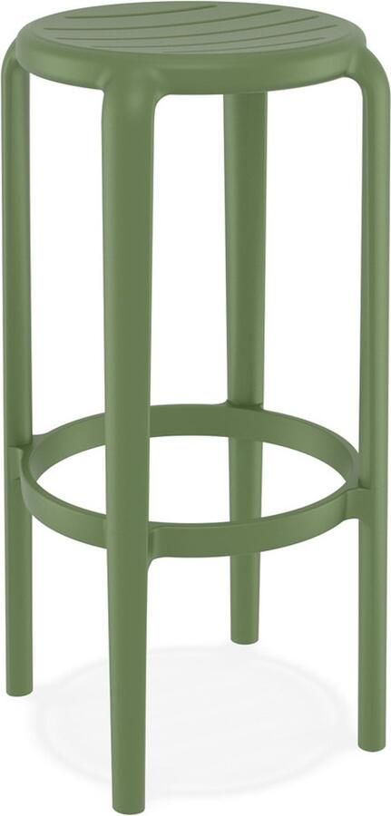 Alterego Design Alterego Barkruk 'PEYA' van groene kunststof voor binnen buiten