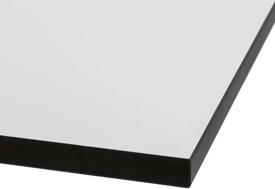 Alterego Design Alterego Wit vierkant tafelbad 'PLANO' 60x60cm uit gecompresseerd hars