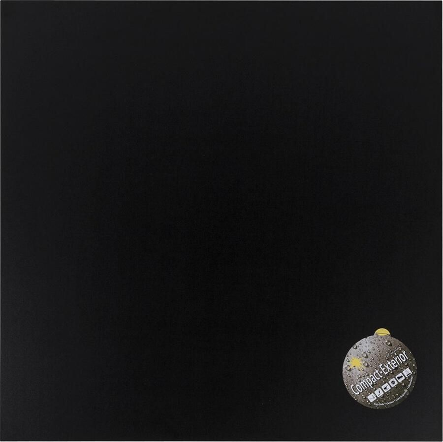 Alterego Design Alterego Zwart vierkant tafelbad 'PLANO' 60x60cm uit gecompresseerd hars