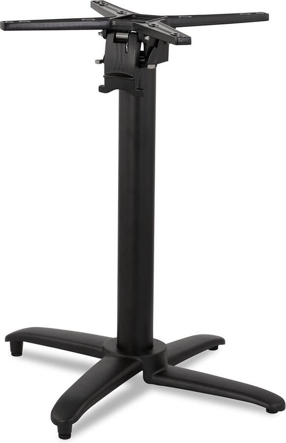 Alterego Design Alterego Opvouwbare tafelpoot 'PRATIK' 75 van zwart aluminium binnen buiten