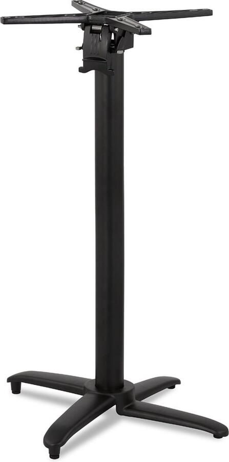 Alterego Design Alterego Opvouwbare tafelpoot 'PRATIK' 110 van zwart aluminium binnen buiten