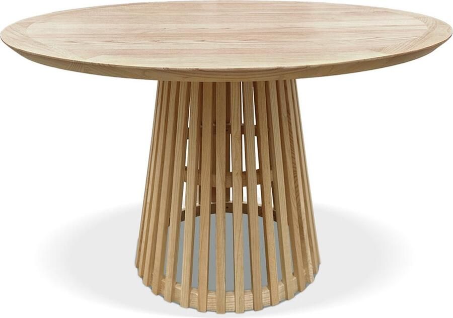 Alterego Design Alterego Ronde eettafel 'PERI' van natuurlijk hout ø 120 cm