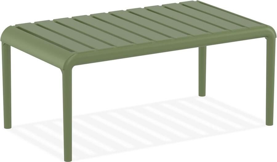 Alterego Design Alterego SIDONY XL Lage tafel Groen 90x50x40 cm
