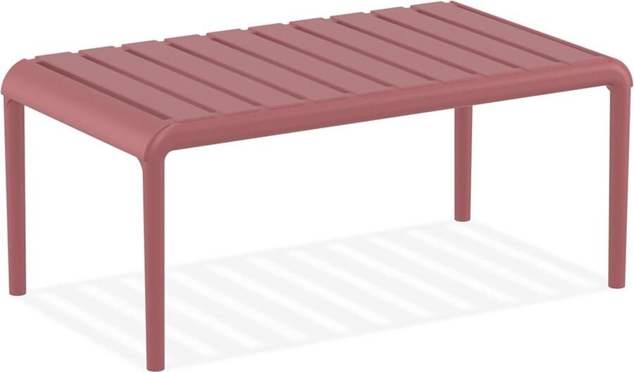 Alterego Design Alterego SIDONY XL Lage tafel Rood 90x50x40 cm