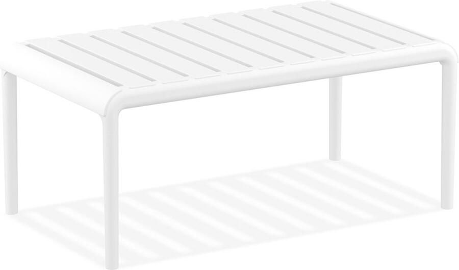 Alterego Design Alterego SIDONY XL Lage tafel Wit 90x50x40 cm
