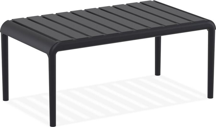 Alterego Design Alterego Lage tafel 'SIDONY XL' zwart van plastic