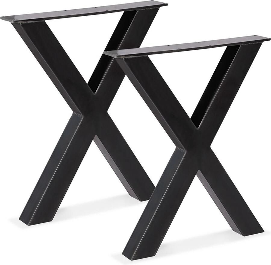 Alterego Design Alterego Tafelpoot 'SION 75' zwart in metaal