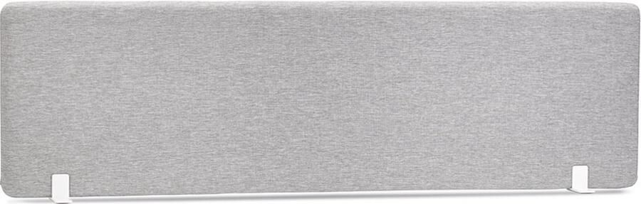 Alterego Design Alterego Grijze stoffen scheidingswand 'TAVO' met witte metalen poten 160x45 cm