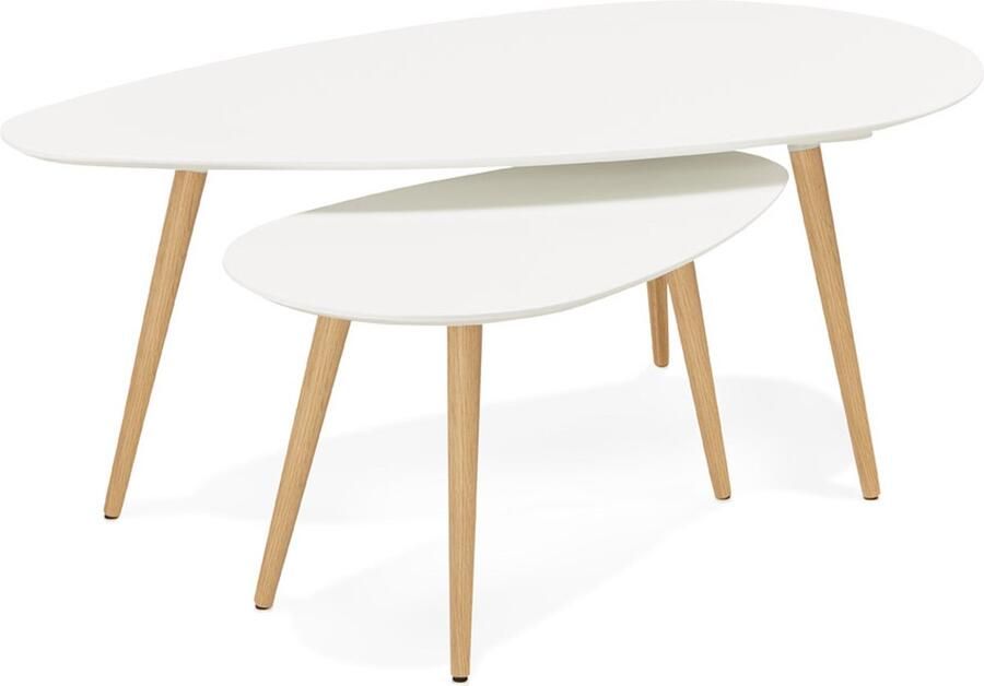 Alterego Design Alterego TETRYS Design bijzettafels Wit 116x66x45 cm