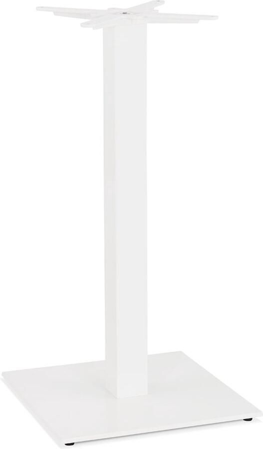 Alterego Design Alterego TOWER' 110 vierkante tafelvoet in wit metaal binnen buiten