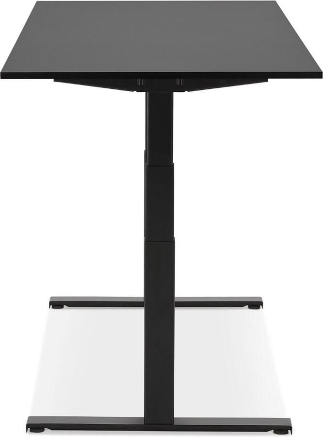 Alterego Design Alterego Zwarte elektrische zit sta-bureau 'TRONIK' 140x70 cm