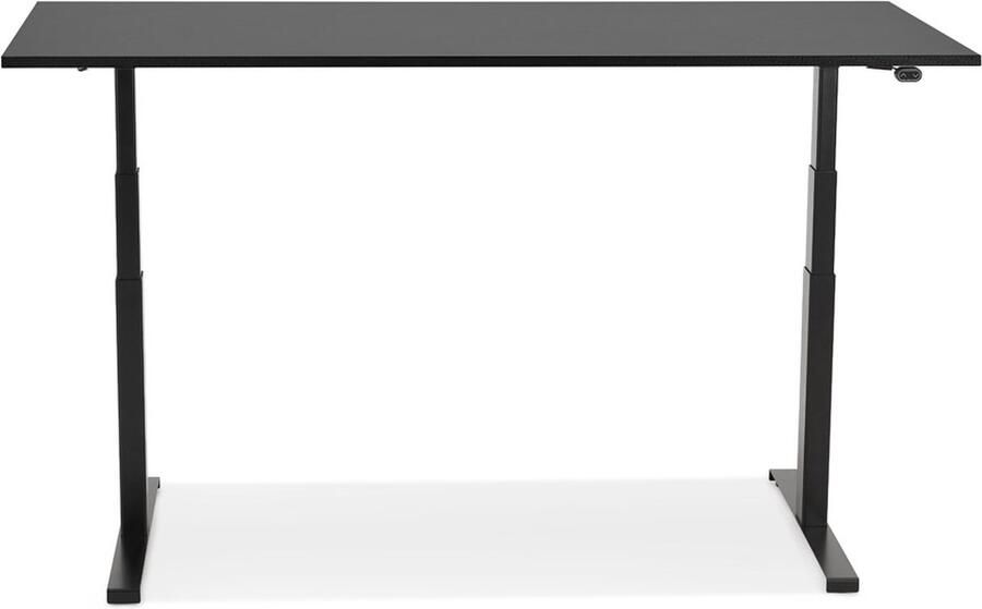 Alterego Design Alterego Zwarte elektrische en ergonomische bureau 'TRONIK' 160x80 cm