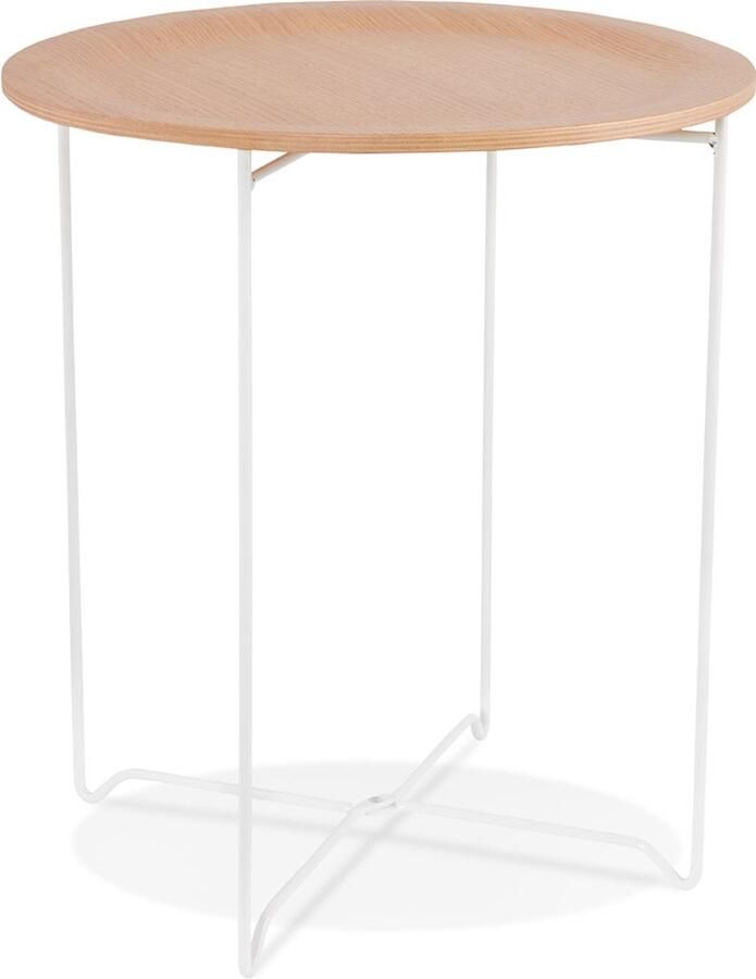 Alterego Design Alterego TSUNAMI Zijtafel Beige 45 5x45 5x52 5 cm