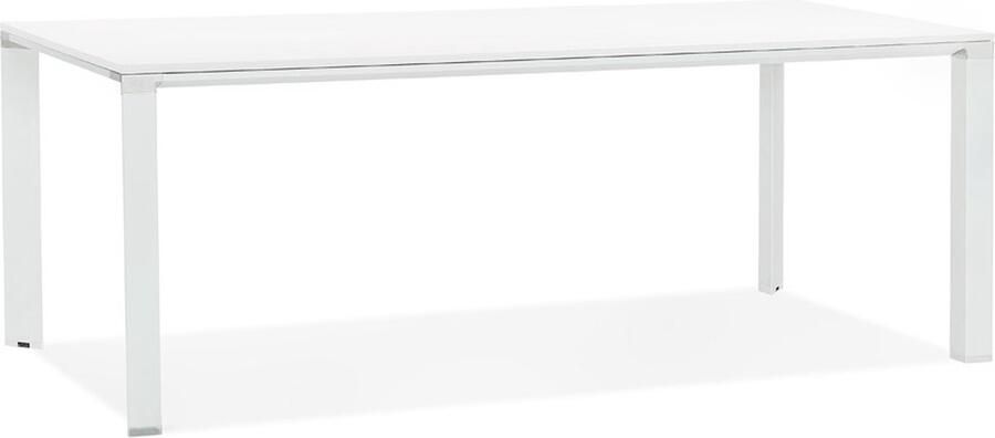 Alterego Design Alterego Vergader- eettafel design XLINE' in wit hout 200x100 cm
