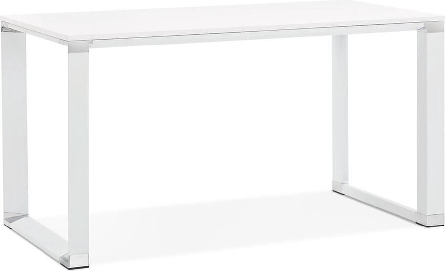 Alterego Design Alterego Klein recht directiebureau 'XLINE' in wit hout 140x70 cm