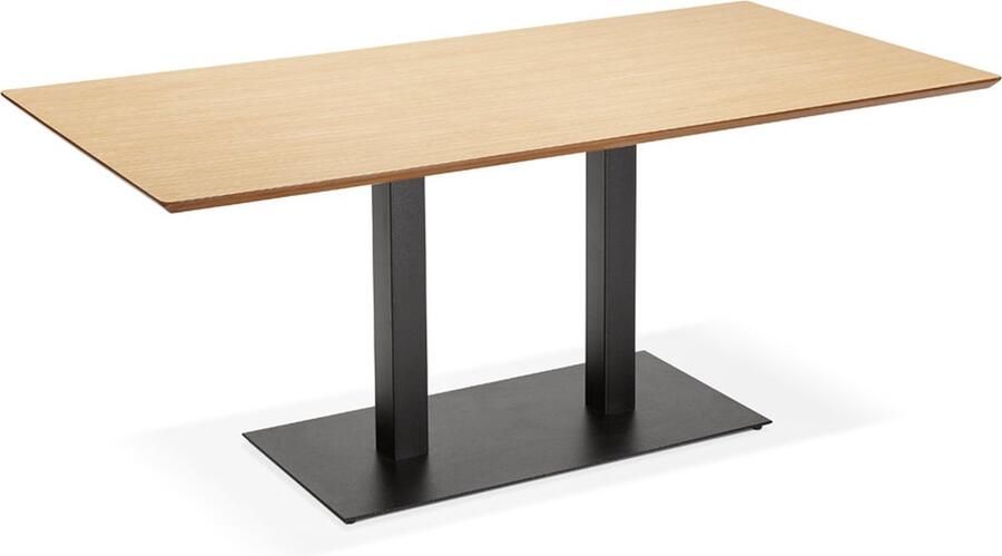 Alterego Design tafel bureau 'ZUMBA' met natuurlijk houten afwerking 180x90 cm
