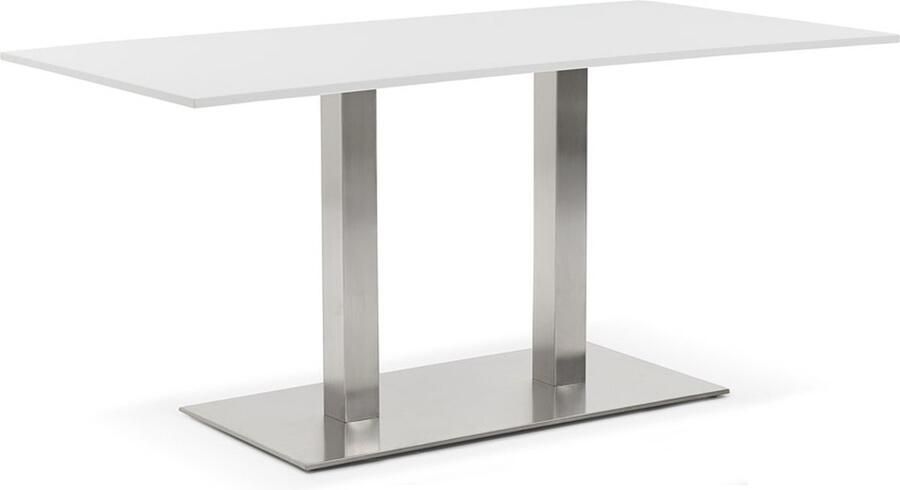 Alterego Design tafel bureau 'DENVER' wit 160x80 cm