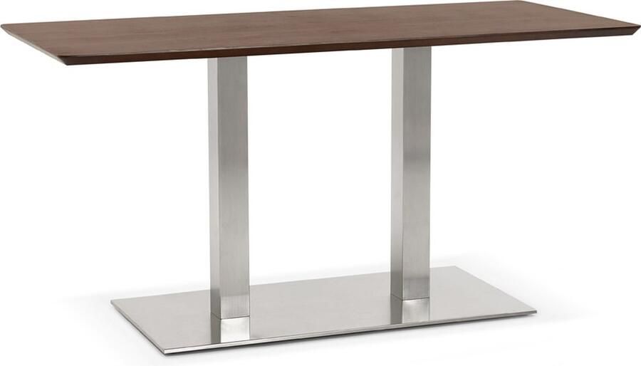 Alterego Design tafel bureau 'MAMBO' met notenhouten afwerking 150x70 cm