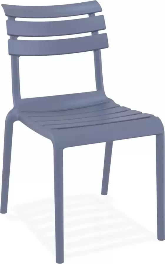 Alterego Design Alterego Donkergrijze tuinstoel 'CHALA' van kunststof