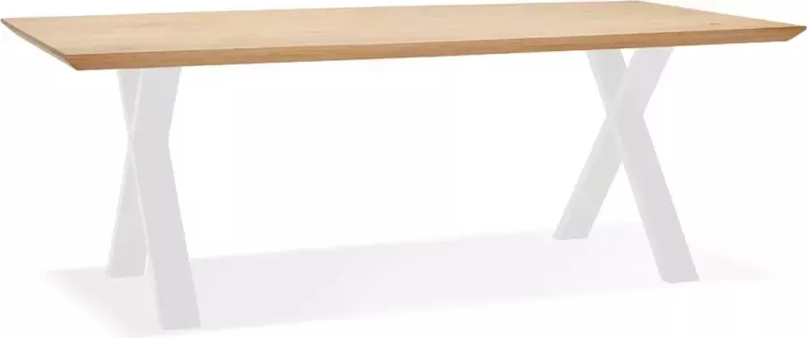 Alterego Design Alterego Eettafel 'ALEXANDRA' van eikenhout met witte poten 200x100 cm