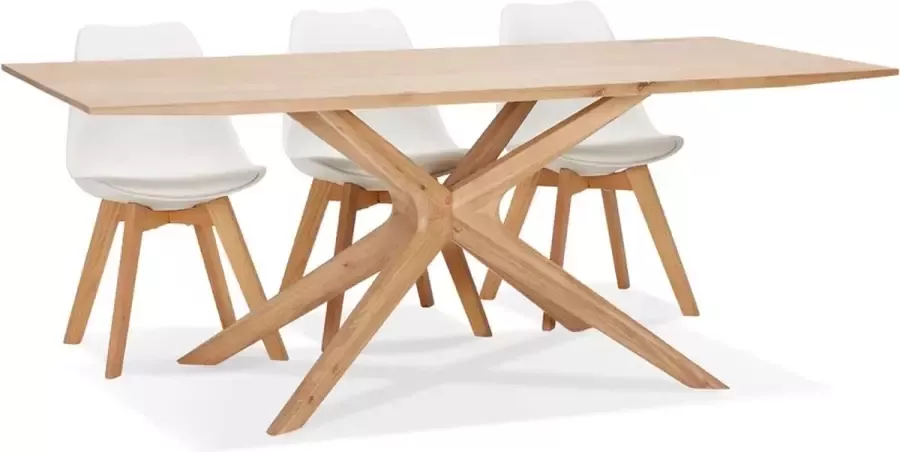 Alterego Design Alterego Eettafel 'MANITOU' in massief eik 195x95 cm