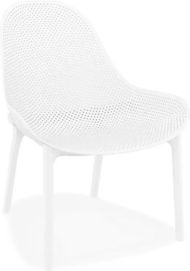 Alterego Design Alterego Geperforeerde tuinzetel 'SILO' wit design