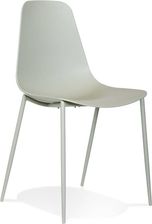 Alterego Design Alterego Groene stoel 'FELIZ' van kunststof en metaal voor binnen buiten