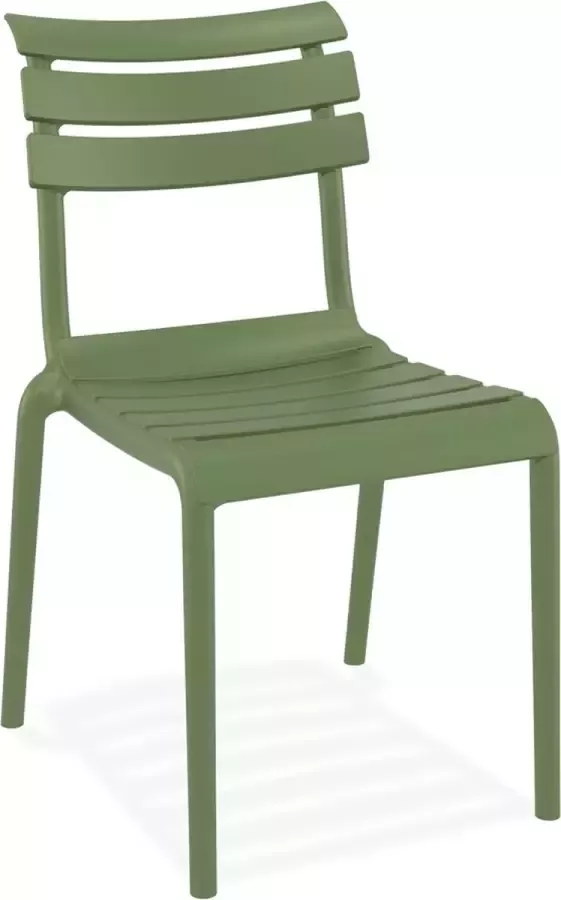 Alterego Design Alterego Groene tuinstoel 'CHALA' van kunststof