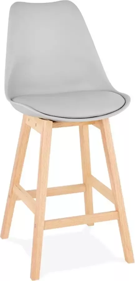 Alterego Design Alterego Halfhoge kruk CAMILA MINI grijs Scandinavische stijl