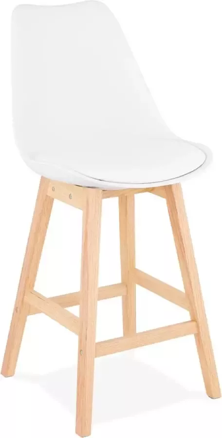 Alterego Design Alterego Halfhoge kruk CAMILA MINI wit Scandinavische stijl