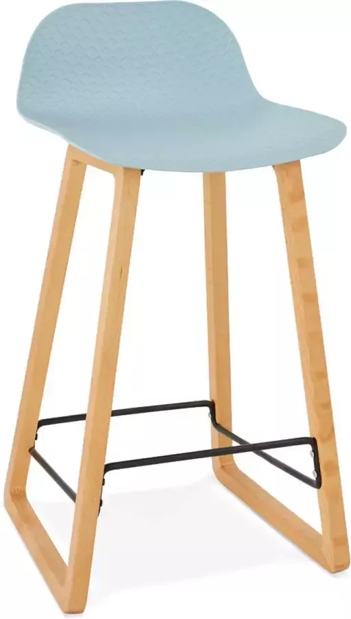 Alterego Design Alterego Halfhoge kruk 'MAKI MINI' blauw Scandinavische stijl