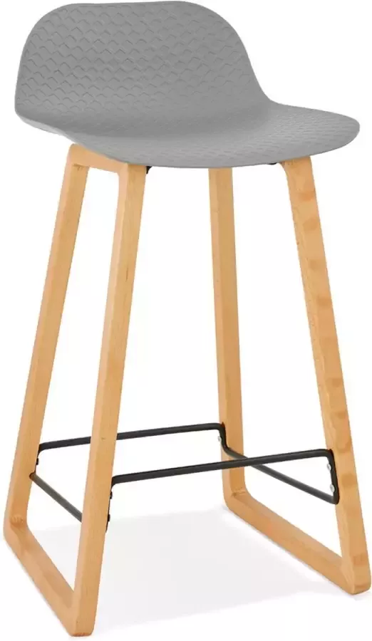 Alterego Design Alterego Halfhoge kruk 'MAKI MINI' grijs Scandinavische stijl