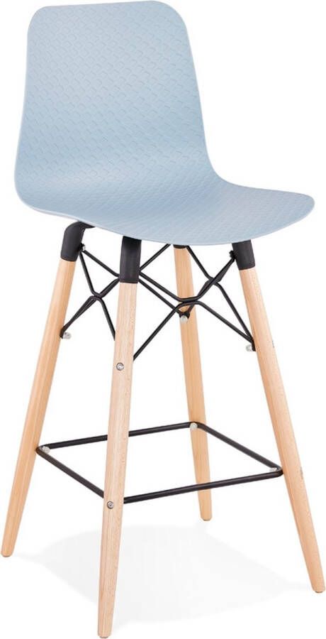 Alterego Design Alterego Halfhoge kruk 'MOZAIK MINI' blauw Scandinavische stijl