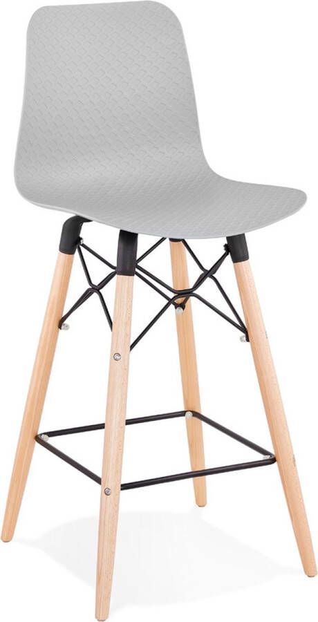Alterego Design Alterego Halfhoge kruk 'MOZAIK MINI' grijs Scandinavische stijl