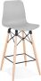 Alterego Design Alterego Halfhoge kruk 'MOZAIK MINI' grijs Scandinavische stijl - Thumbnail 1
