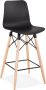 Alterego Design Alterego Halfhoge kruk 'MOZAIK MINI' zwart Scandinavische stijl - Thumbnail 1