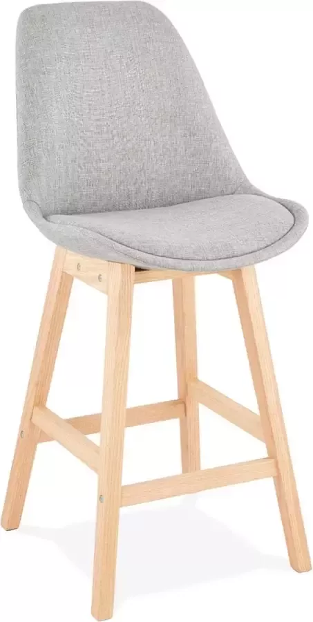 Alterego Design Alterego Halfhoge kruk TERESA MINI Scandinavische stijl van grijze stof