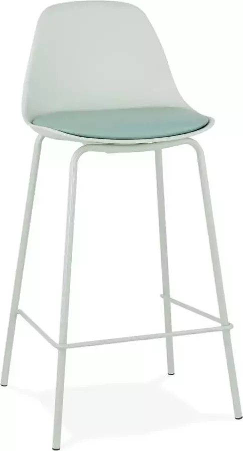 Alterego Halfhoge lichtgroene industriële barkruk 'COOKIE MINI