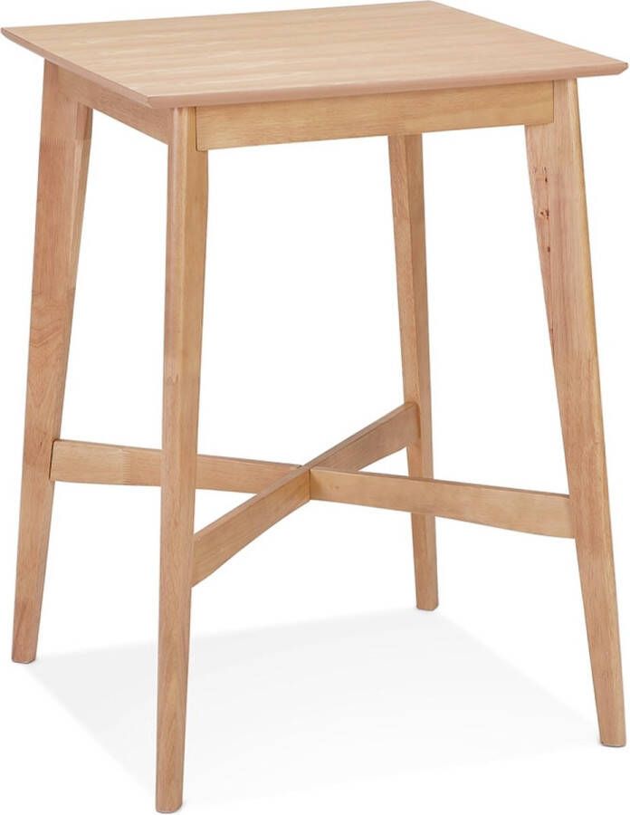 Alterego Design Alterego Hoge tafel 'GALLINA' van natuurlijk afgewerkt hout