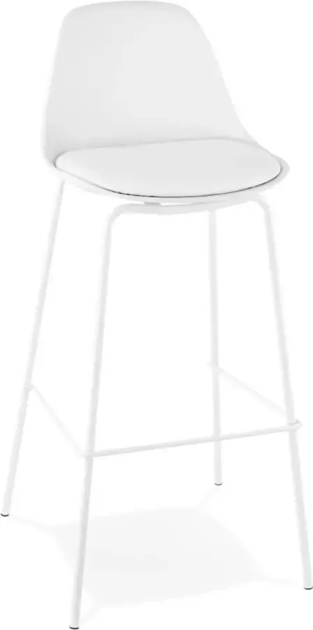 Alterego Design Alterego COOKIE Design barkruk Wit 44 5x44 5x95 5 cm