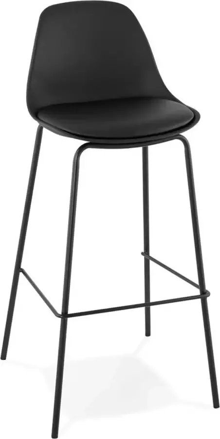 Alterego Cookie Barkruk Zwart Industrieel Design 44 5x44 5x95 5cm