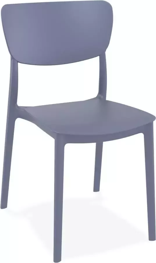 Alterego Design Alterego Keukenstoel 'OMA' van donkergrijze kunststof