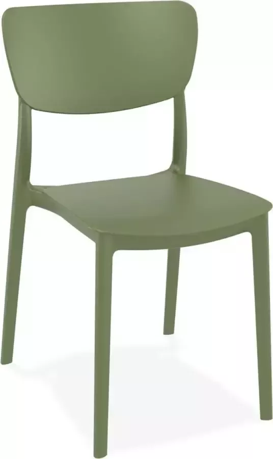 Alterego Design Alterego Keukenstoel 'OMA' van groene kunststof