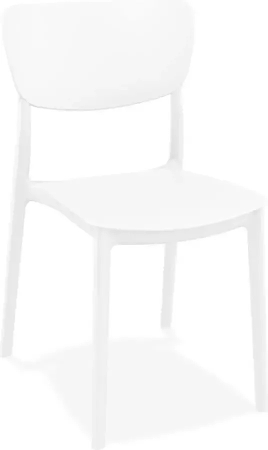 Alterego Design Alterego Keukenstoel 'OMA' van witte kunststof