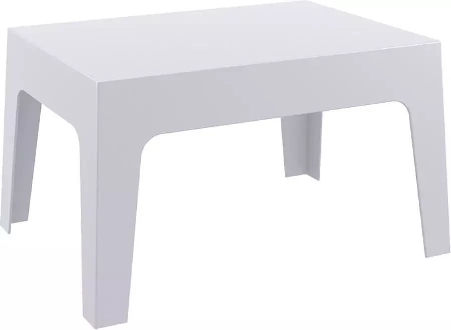Alterego Design Alterego Lage lichtgrijze tafel 'MARTO' uit kunststof